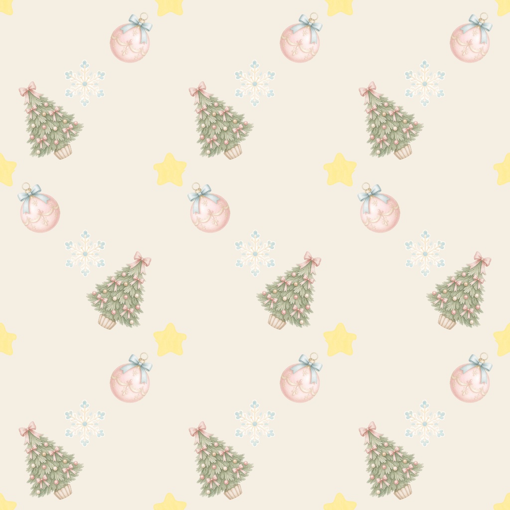 Christmas Sweet Collection - Milk Ivory|淡色クリスマス シームレスパターン4柄セット