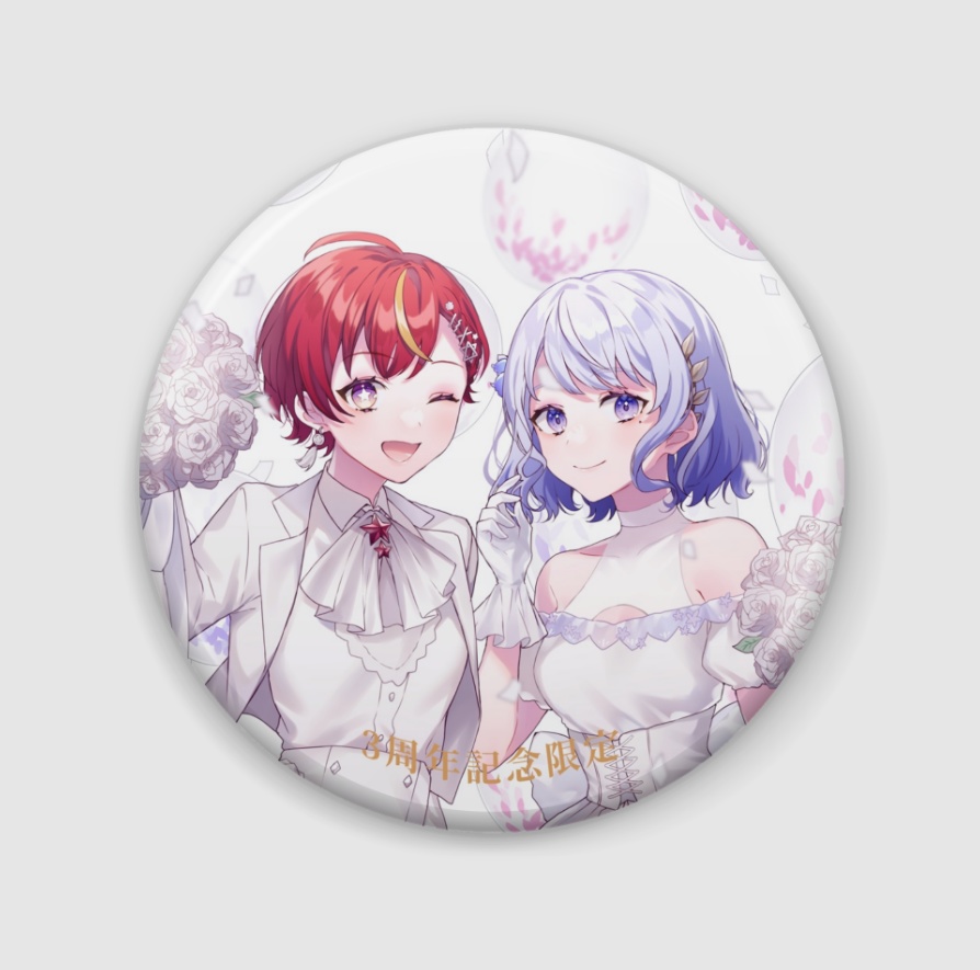 【3周年記念限定】缶バッジ　夏野星空×釣鐘ふうり