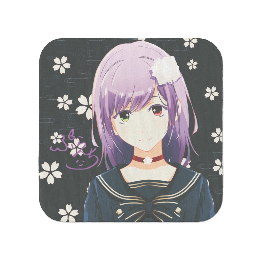 ミニタオル(黒桜)