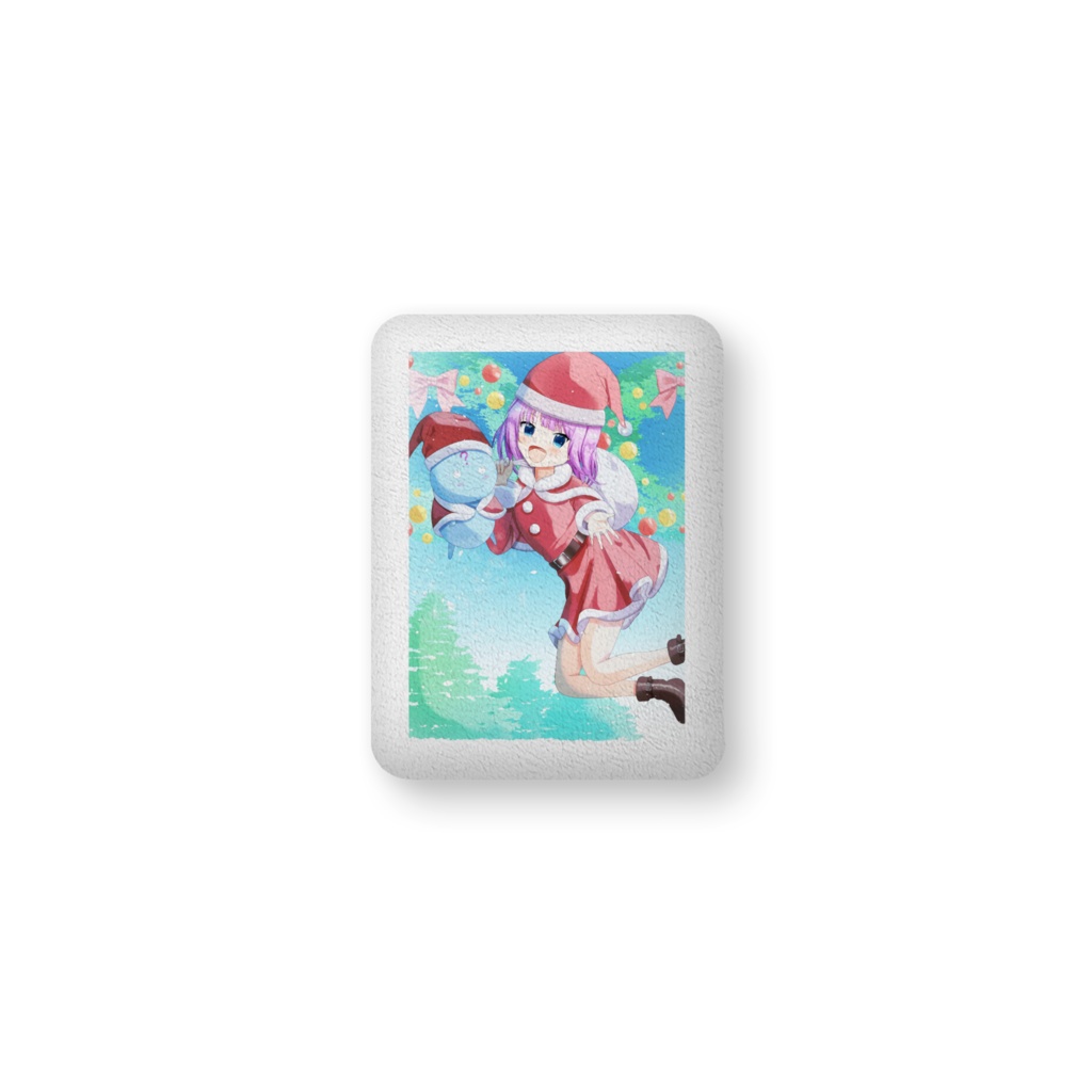 オリジナルふかふかクッション（クリスマスイラスト）