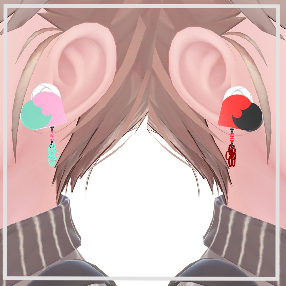 ツギハギハートピアス