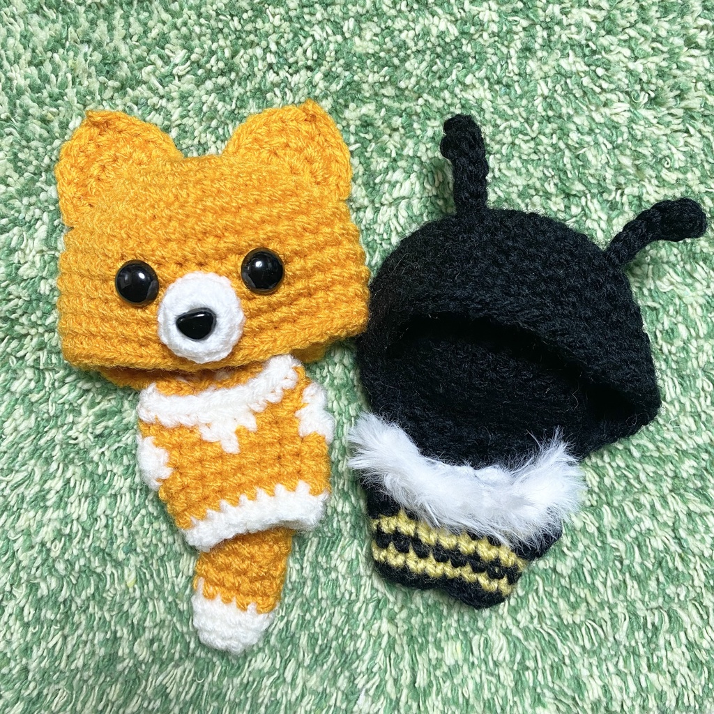 子ギツネ&ミツバチ(ちびぐるみサイズ)