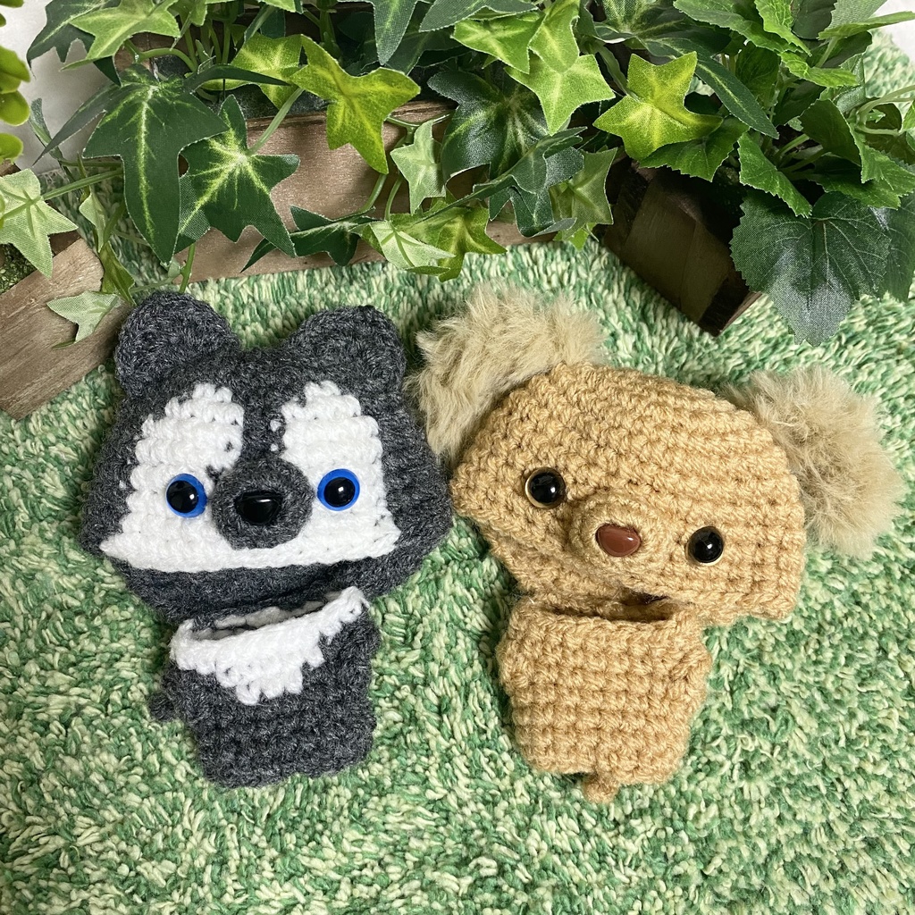 ハスキー&ゴールデン(ちびぐるみサイズ)