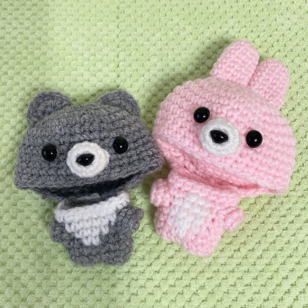 オオカミ&うさぎ(ちびぐるみサイズ)