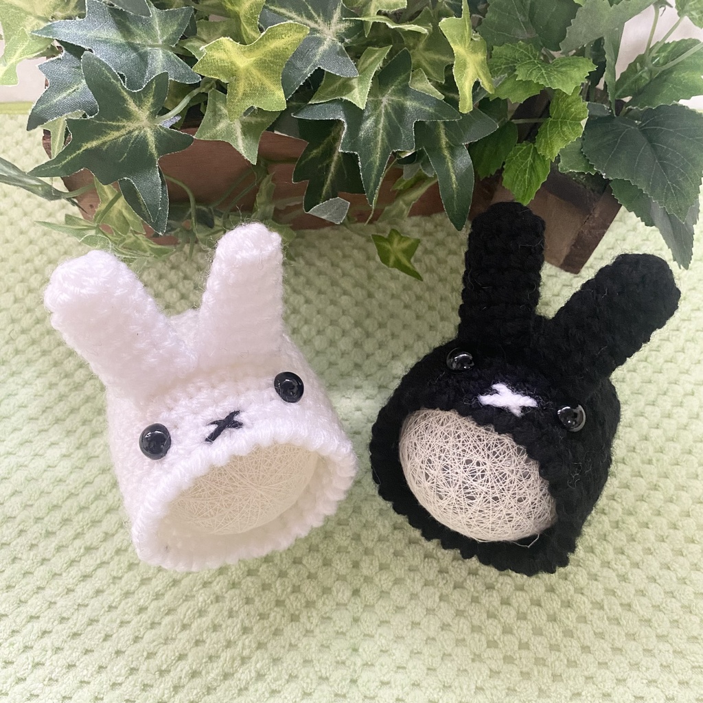 白黒うさぎ(もちマスサイズ)