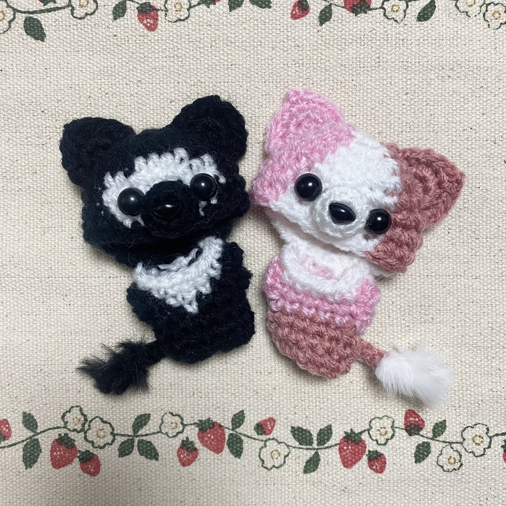 ハチワレ&三毛猫(ほわぬいサイズ)