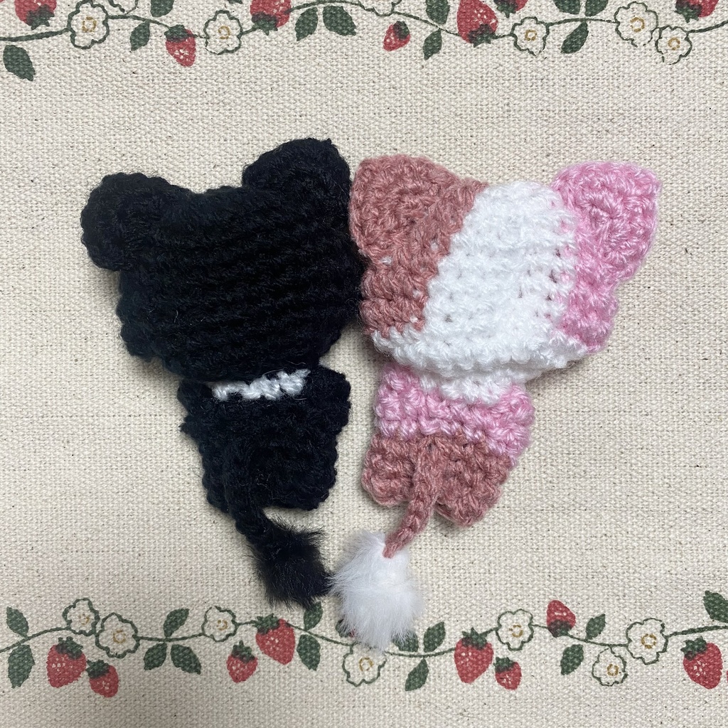 ハチワレ&三毛猫(ほわぬいサイズ)