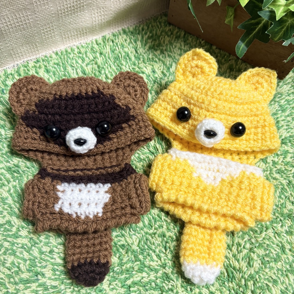 たぬき&キツネ(おすわりサイズ)