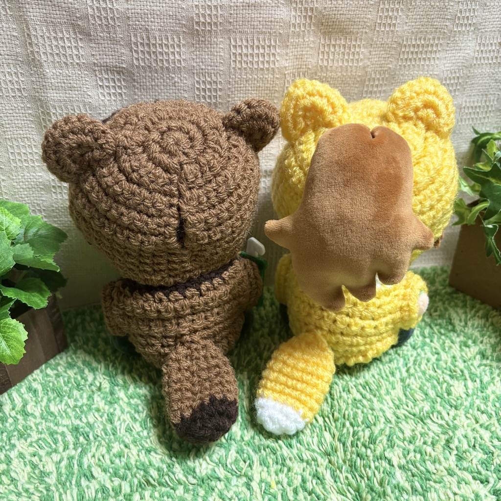 たぬき&キツネ(おすわりサイズ)