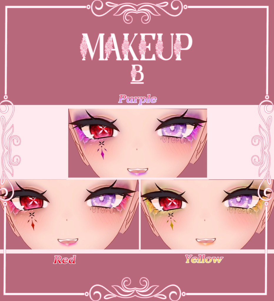 Maya Eye Texture & Butterfly makeup