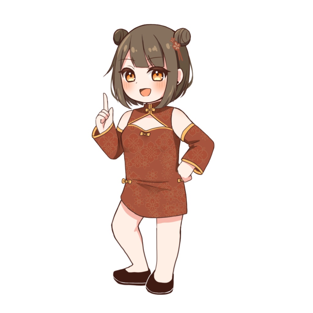 あまめ　アクキー　チャイナ服　6cm