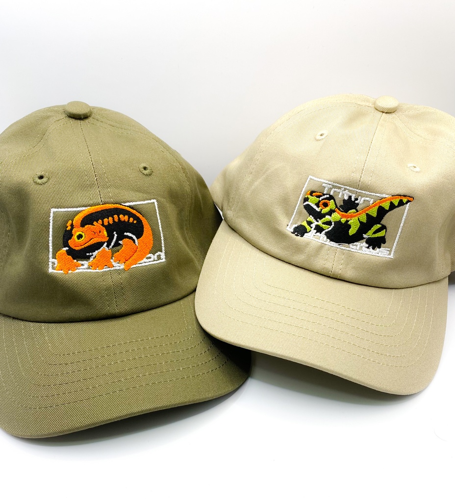 イモリの刺繍キャップ