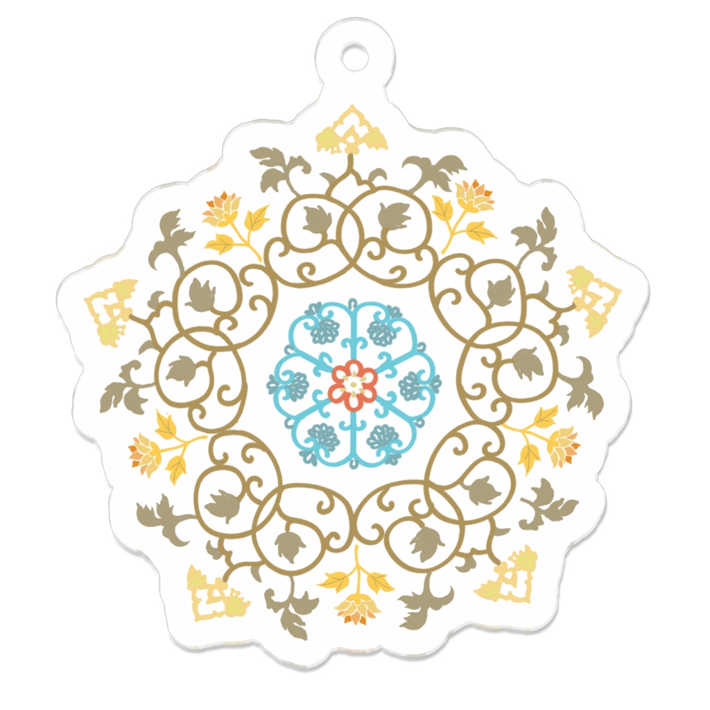 宝相華アクリルキーホルダー