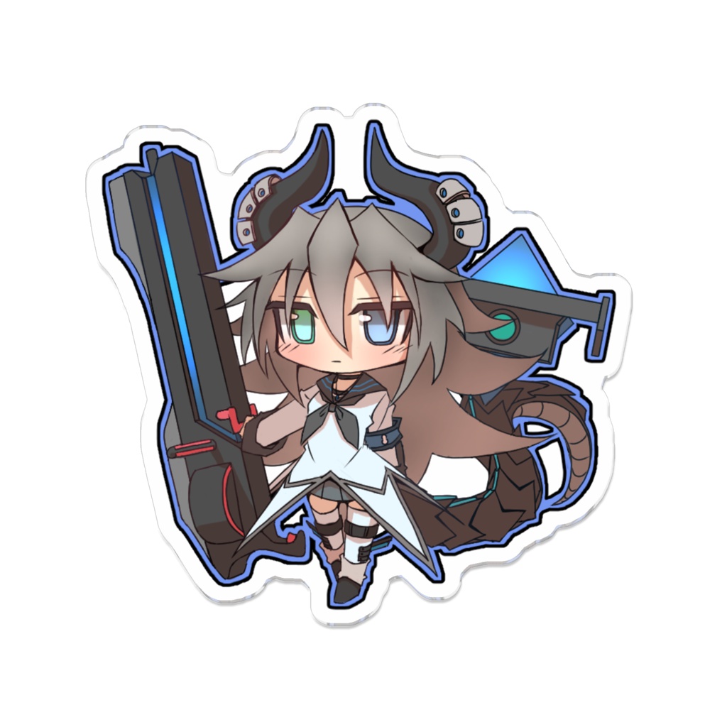 うちの子アクリルバッジ「スノーボウル」