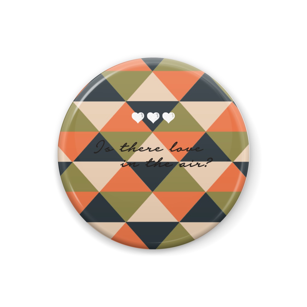 オレンジ×グリーン32㎜缶バッチ