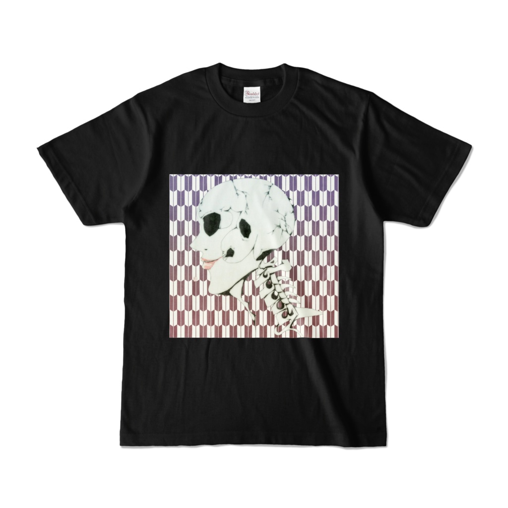 髑髏ロックTシャツ−黒−