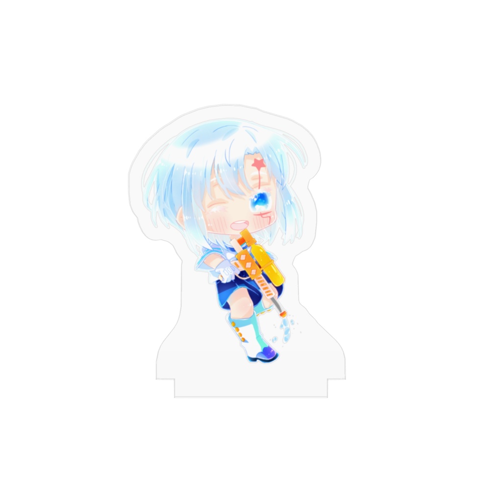 水鉄砲で遊ぶアレン