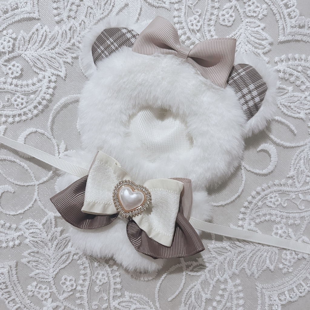 ribbon froncé/tendre cacao 10〜12cm