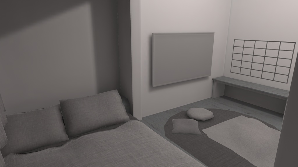 【VRChat向けワールド】Grayscale OneRoom