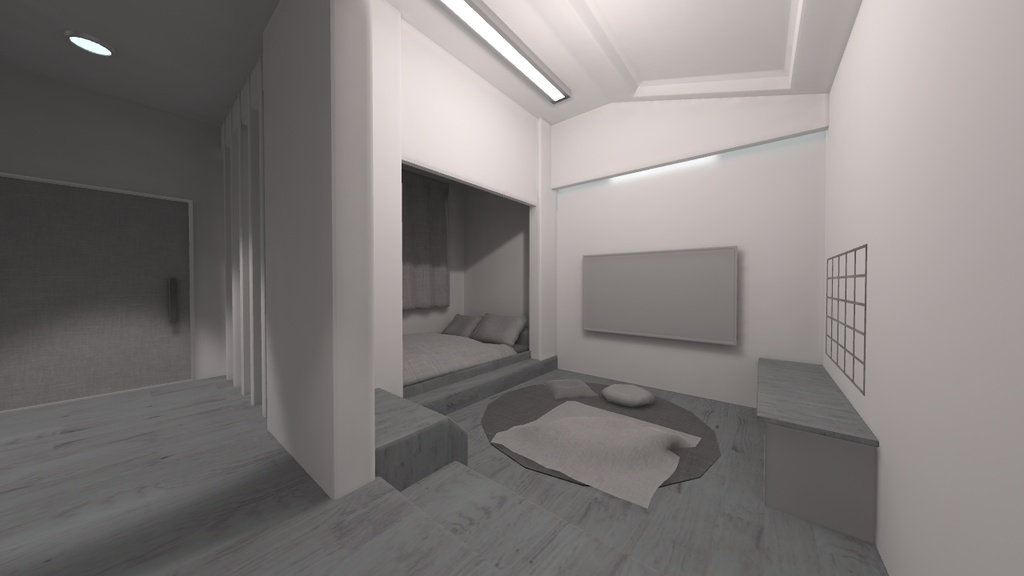 【VRChat向けワールド】Grayscale OneRoom