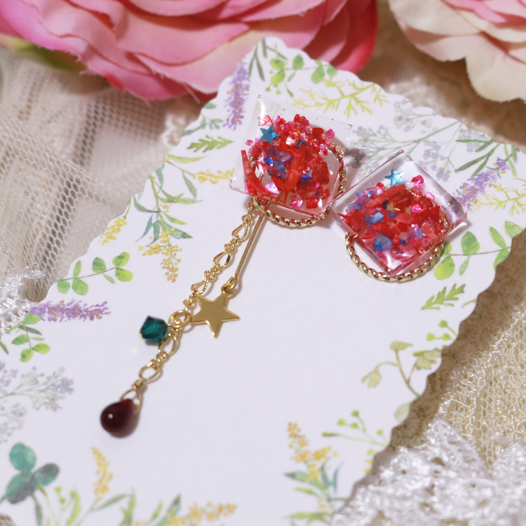 BB&MTCイメージピアス(スクエアスター)