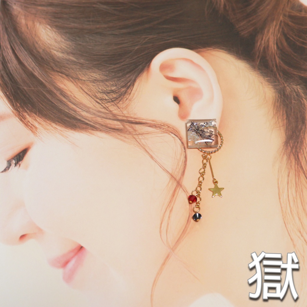 BAT&どイメージピアス(スクエアスター)