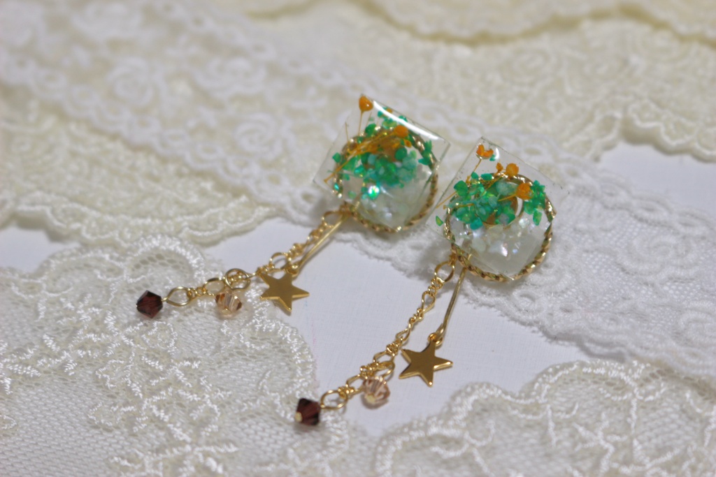 BAT&どイメージピアス(スクエアスター)