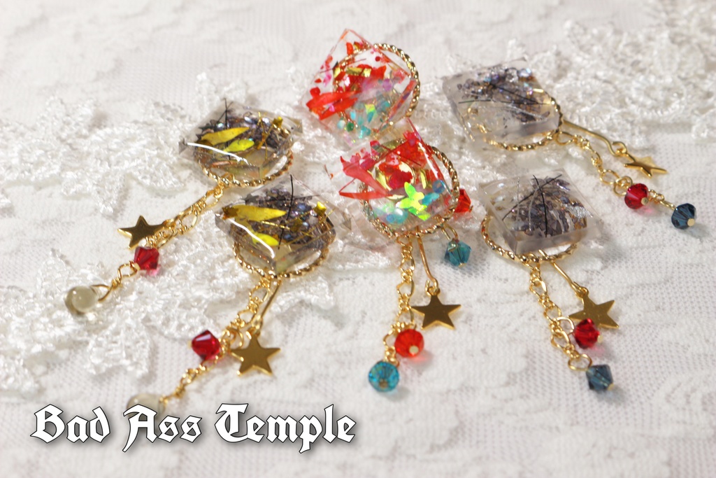 BAT&どイメージピアス(スクエアスター)