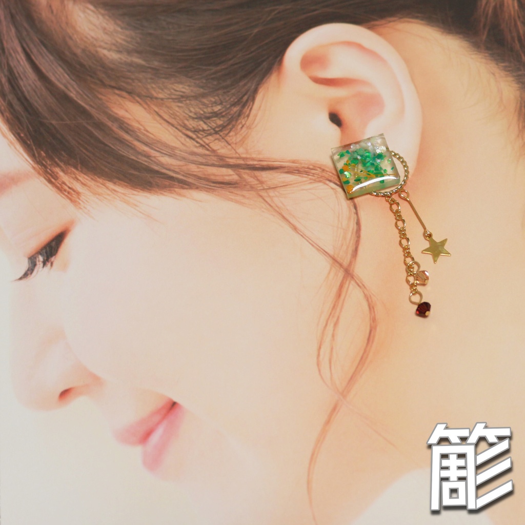 BAT&どイメージピアス(スクエアスター)