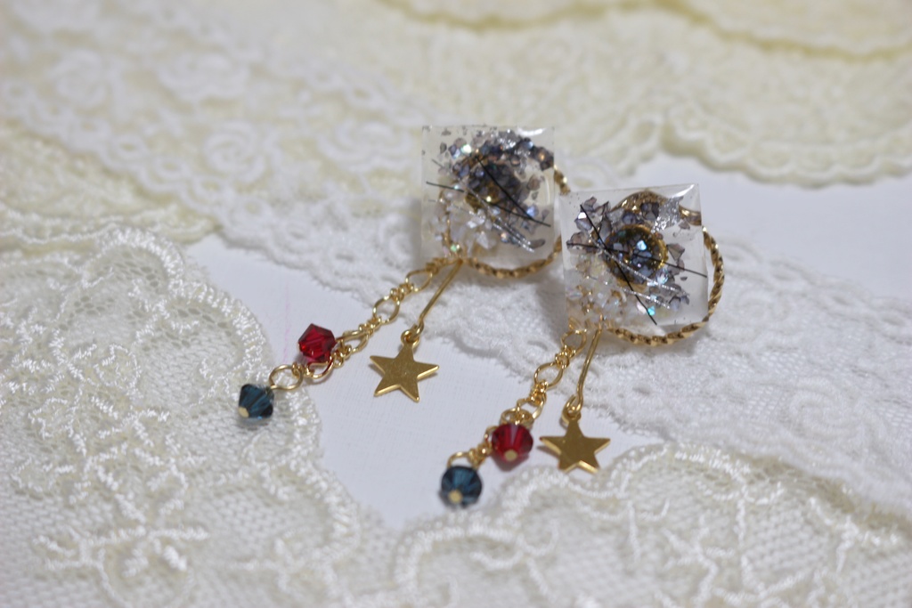 BAT&どイメージピアス(スクエアスター)