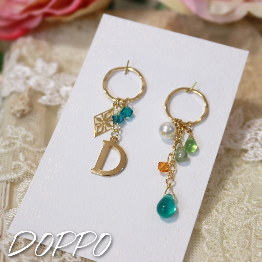 麻天狼イメージ フープ&ドロップピアス