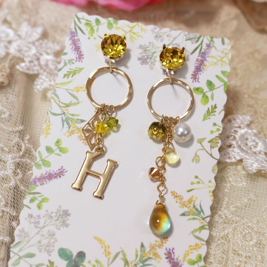 麻天狼イメージ フープ&ドロップピアス