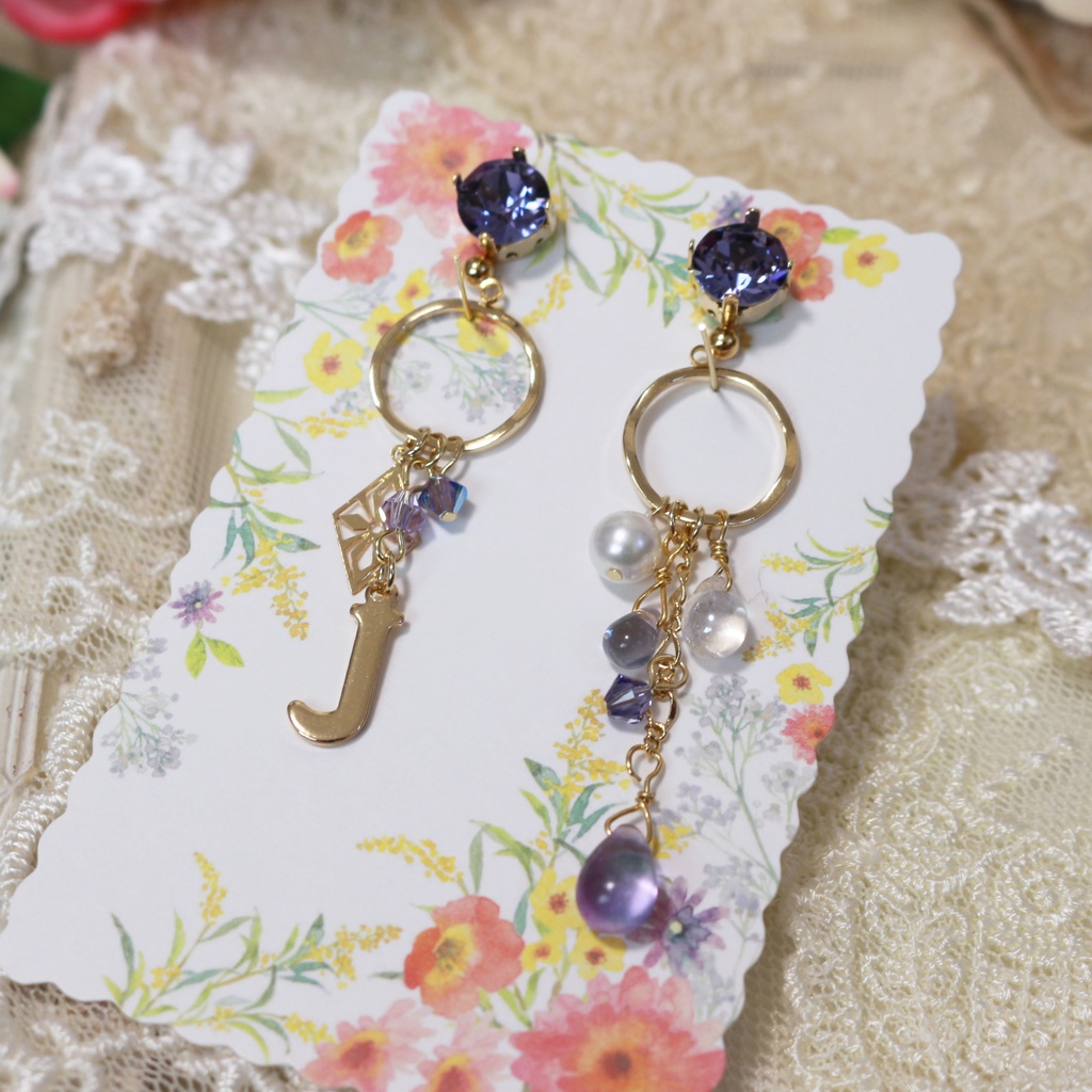 麻天狼イメージ フープ&ドロップピアス