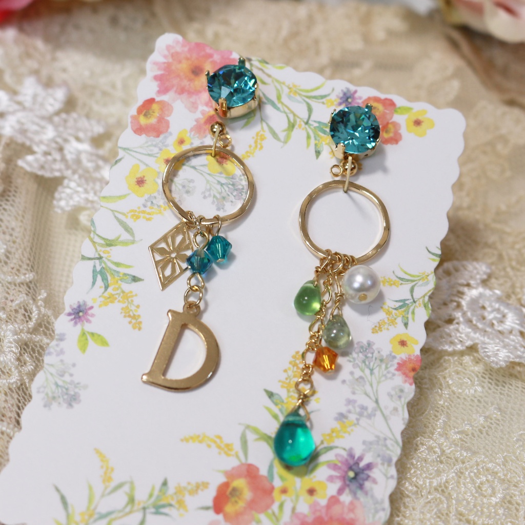 麻天狼イメージ フープ&ドロップピアス