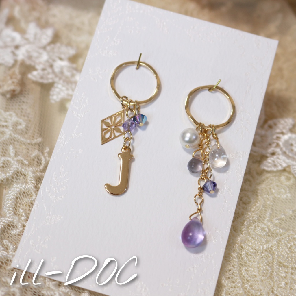 麻天狼イメージ フープ&ドロップピアス