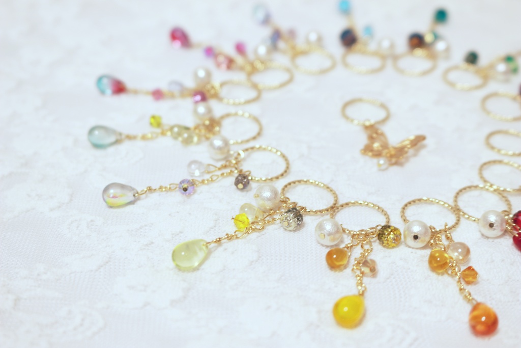 15色⭐︎推しカラーピアス　フープ＆ドロップ