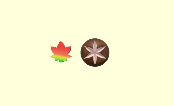 もみじ麩と椎茸