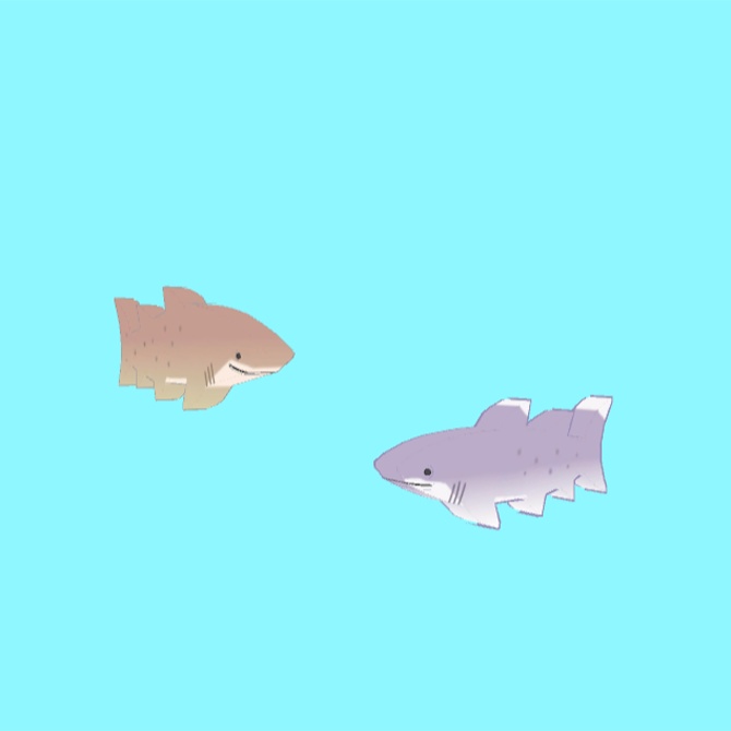 【ヘアピン】シロワニとネムリブカ