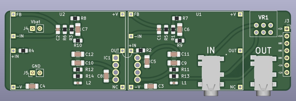 OPM11 Headphone Amplifier for Mobile PosNeg Battery Lite