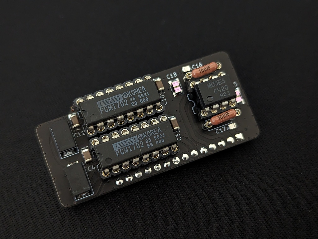 PCM1702P DAC BOARD Rev.1.0(艶なし黒基板)