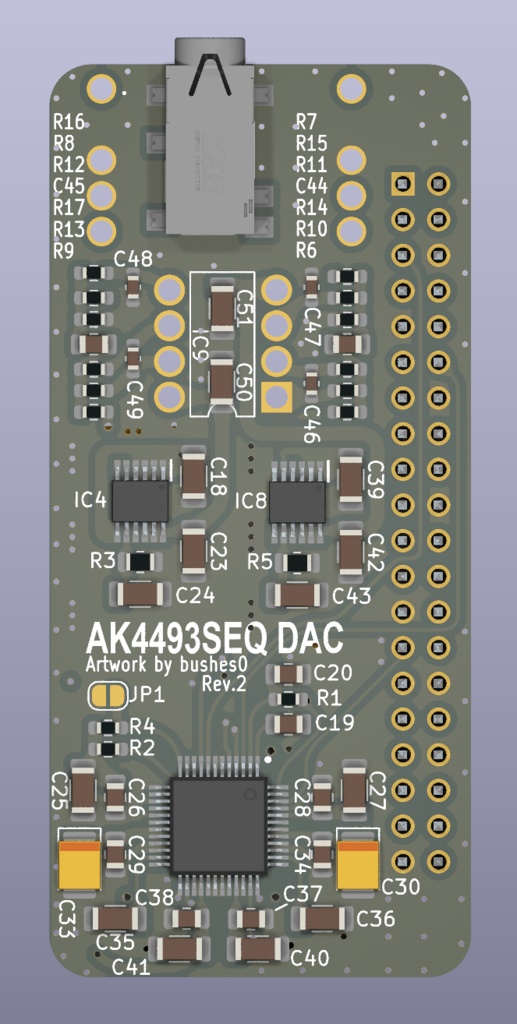AK4493SEQ DAC BOARD(基板・完成品)