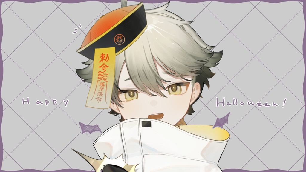 【Vtuber向け素材】キョンシーのお札＆帽子