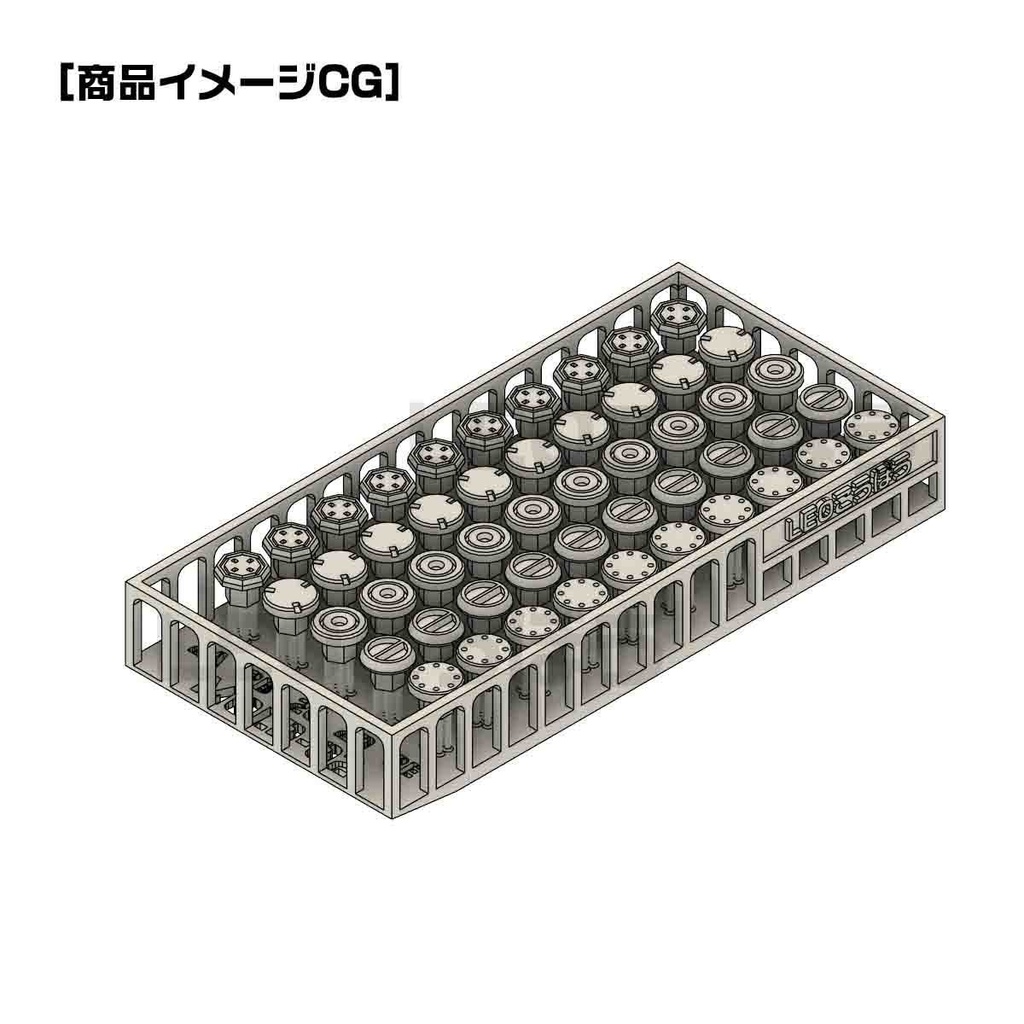 モールドパーツ02(3mm穴用) 5種類(各10個)3Dプリンタ出力品 ディテールアップパーツ プラモデル用