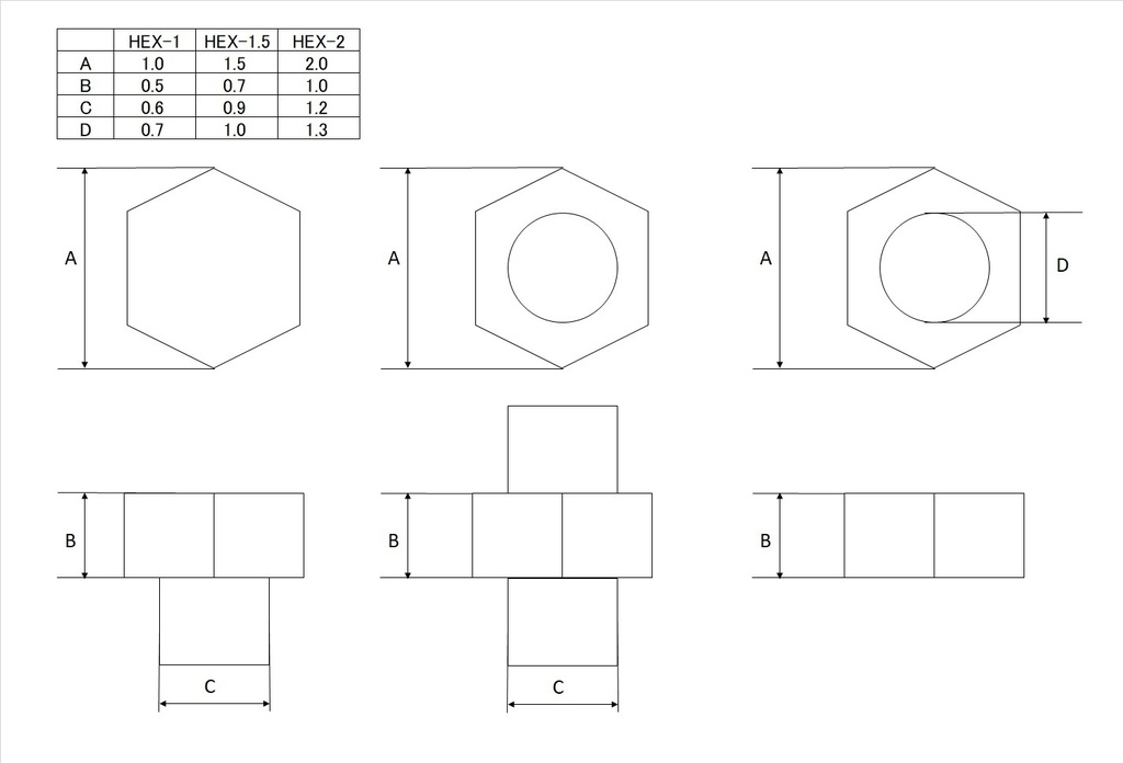【数量限定】ボルトモールド3サイズセット(1mm,1.5mm,2mm)※オマケ付