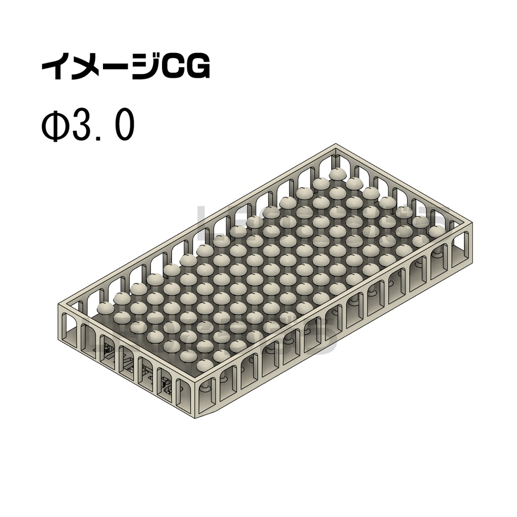 丸リベットモールド 3Dプリンタ出力品