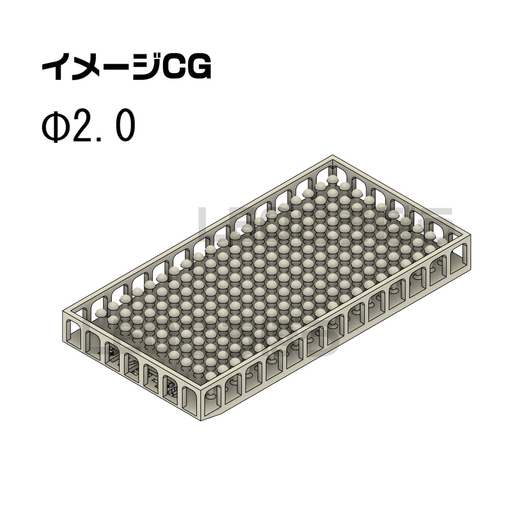 丸リベットモールド 3Dプリンタ出力品