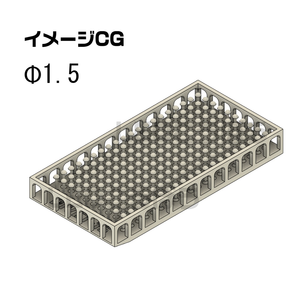 丸リベットモールド 3Dプリンタ出力品