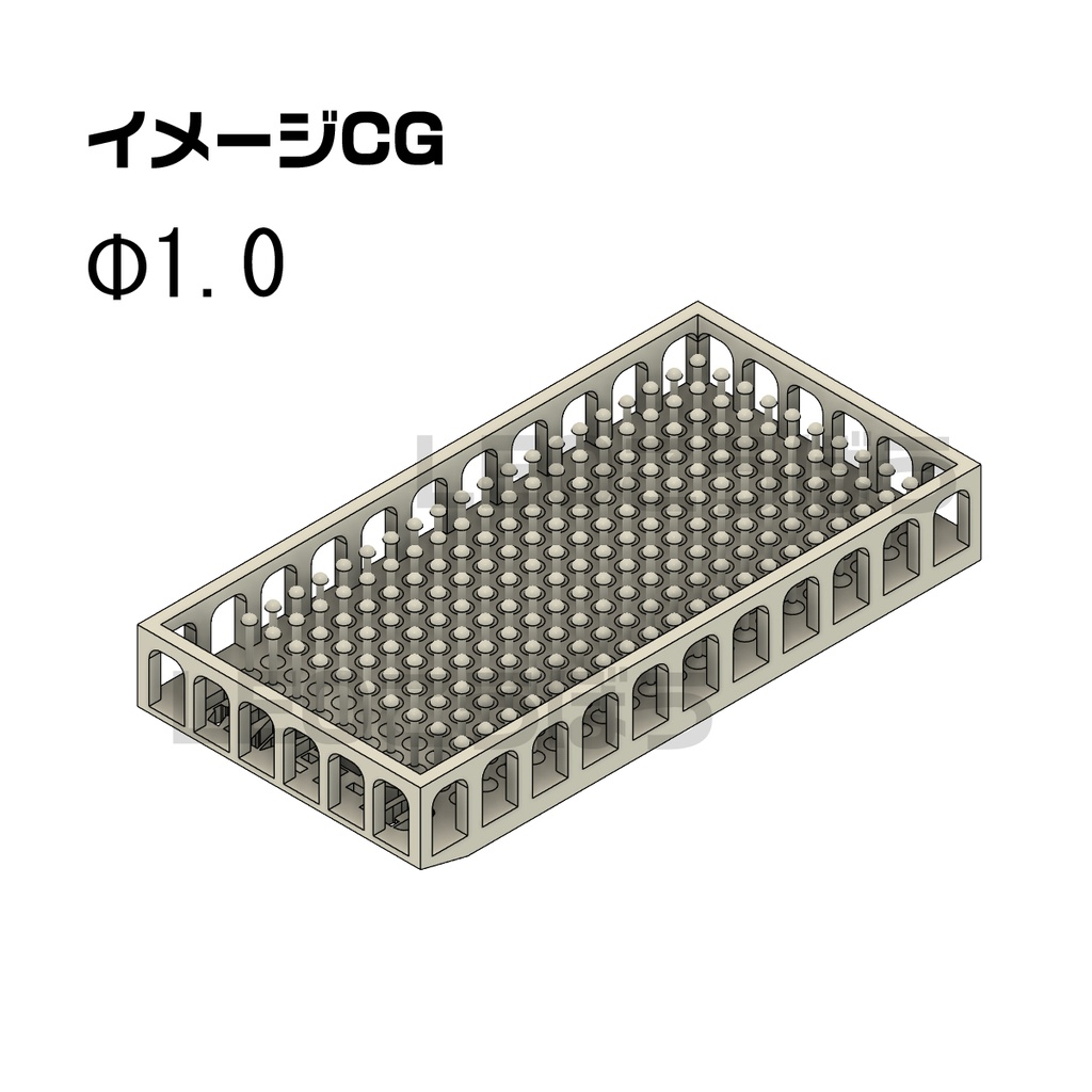 丸リベットモールド 3Dプリンタ出力品
