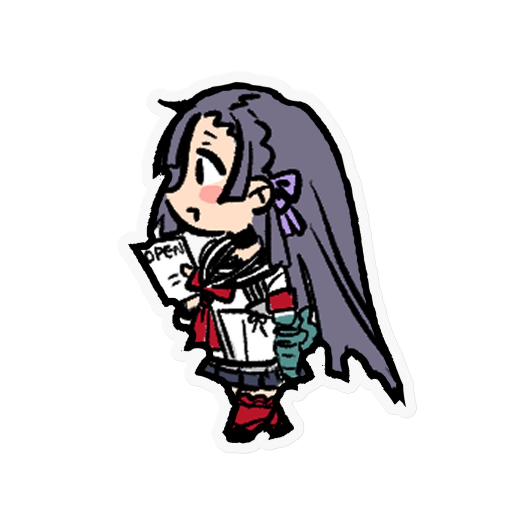 整体に向かう刀子ステッカー