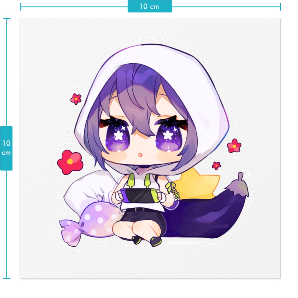 ひきこもりゲームかなぎちゃんステッカー